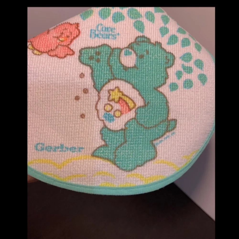 Vintage Gerber The Care Bears Wish Bear Bib - 1980's Gerber Baby's Bib